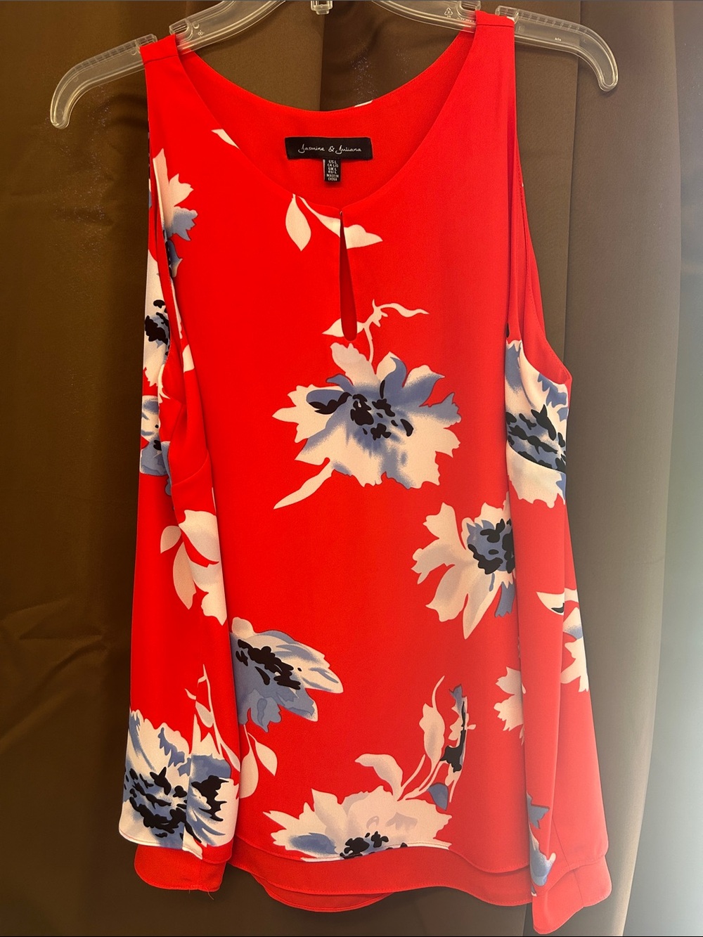 Jasmine & Juliana tank top keyhole neckline Large